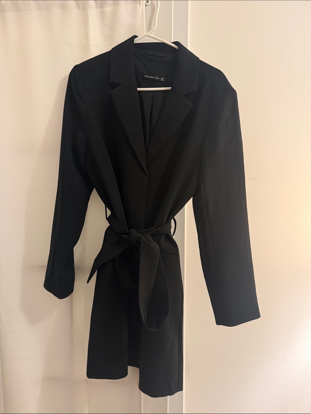 Abercrombie & Fitch Black Tie-Waist Blazer Dress
